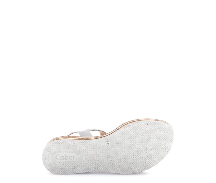 Gabor Plateau Sandale Grau - Materialmix Leder