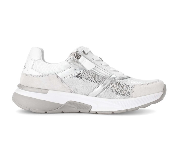 Gabor Sneaker Low Silber - Materialmix Leder/Lederimitat