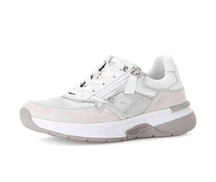 Gabor Sneaker Low Silber - Materialmix Leder/Lederimitat