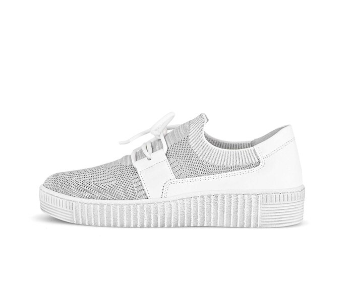 Gabor Sneaker Low Grau - Materialmix Leder/Lederimitat