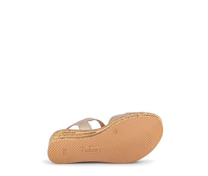 Gabor Keilsandalette Gold - Effektleder