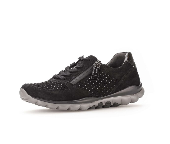 Gabor Sneaker Low Schwarz - Rauleder