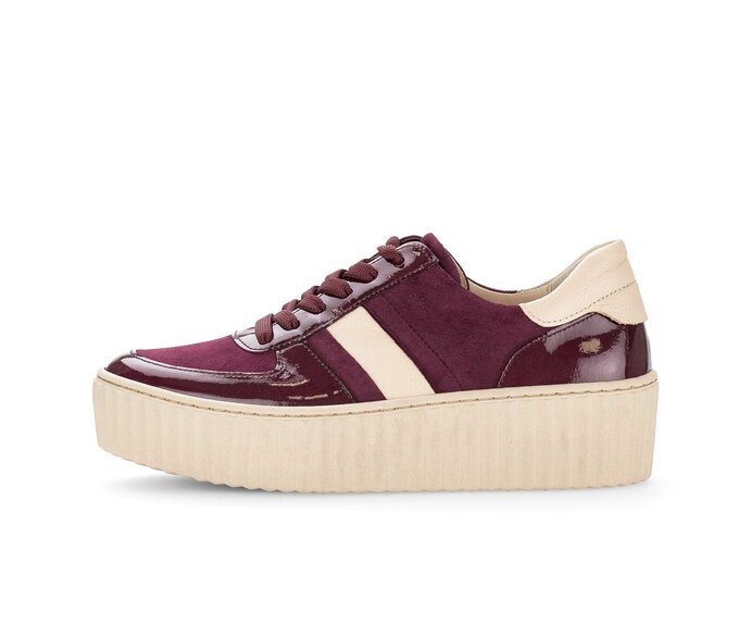 Gabor Sneaker Low Rot - Materialmix Leder