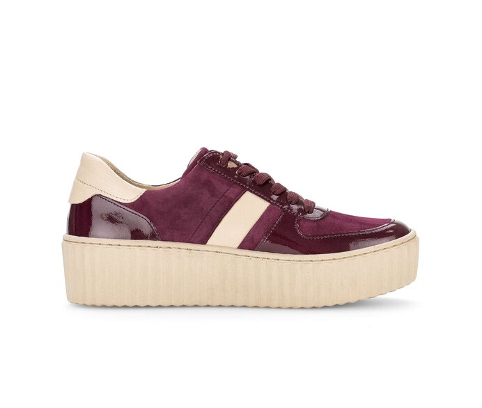 Gabor Sneaker Low Rot - Materialmix Leder
