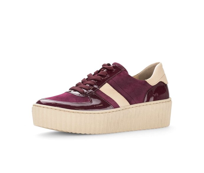 Gabor Sneaker Low Rot - Materialmix Leder