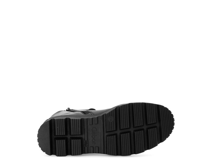 Gabor Schnürstiefelette Schwarz - Materialmix Leder
