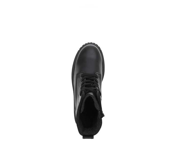 Gabor Schnürstiefelette Schwarz - Materialmix Leder
