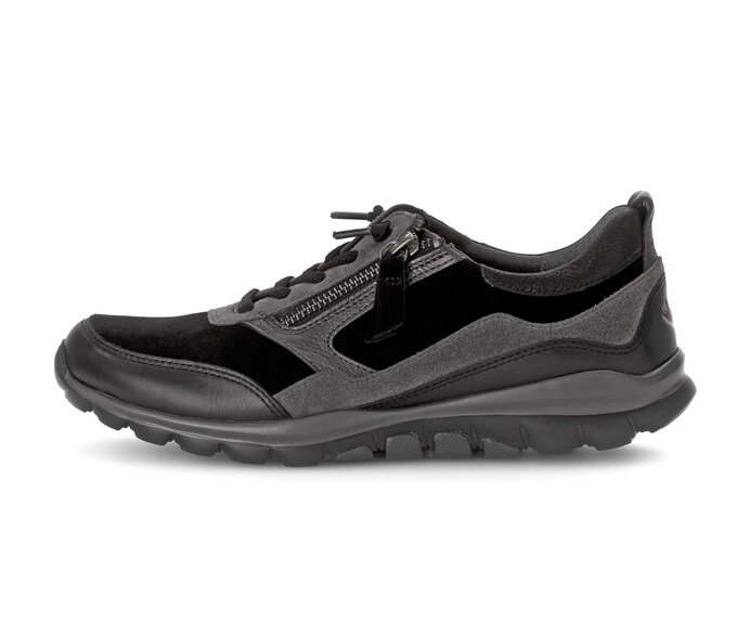 Gabor Sneaker Low Schwarz - Materialmix Leder