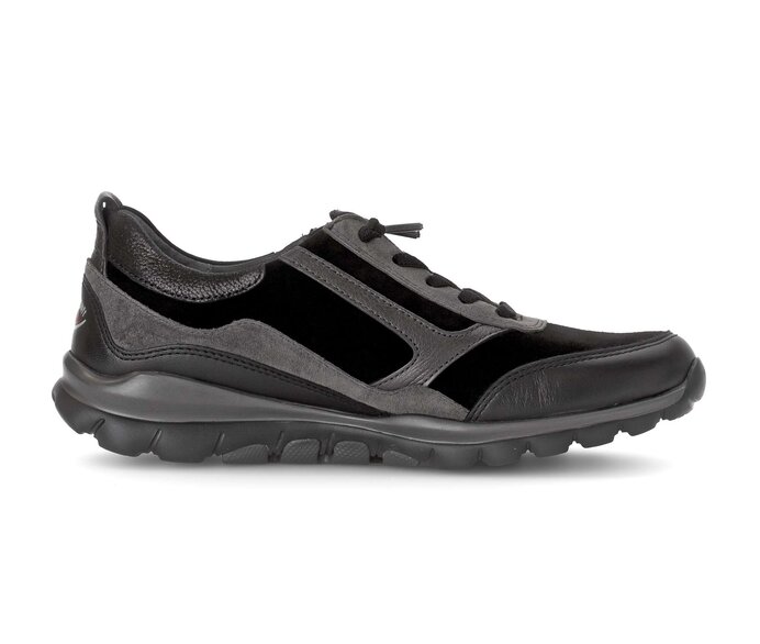 Gabor Sneaker Low Schwarz - Materialmix Leder
