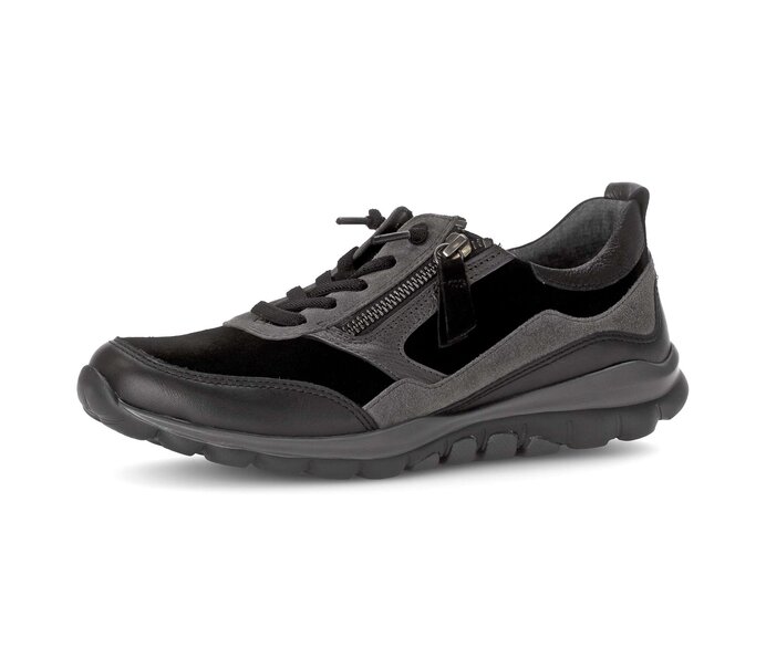 Gabor Sneaker Low Schwarz - Materialmix Leder