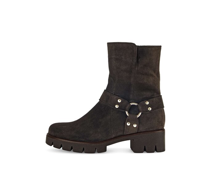 Gabor Biker Boots Braun - Rauleder