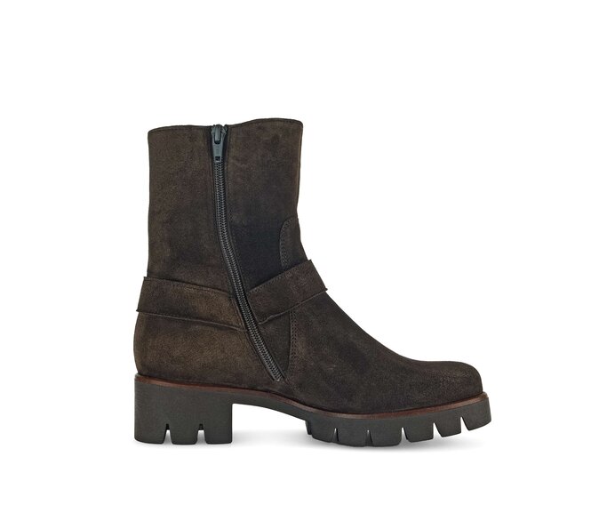 Gabor Biker Boots Braun - Rauleder