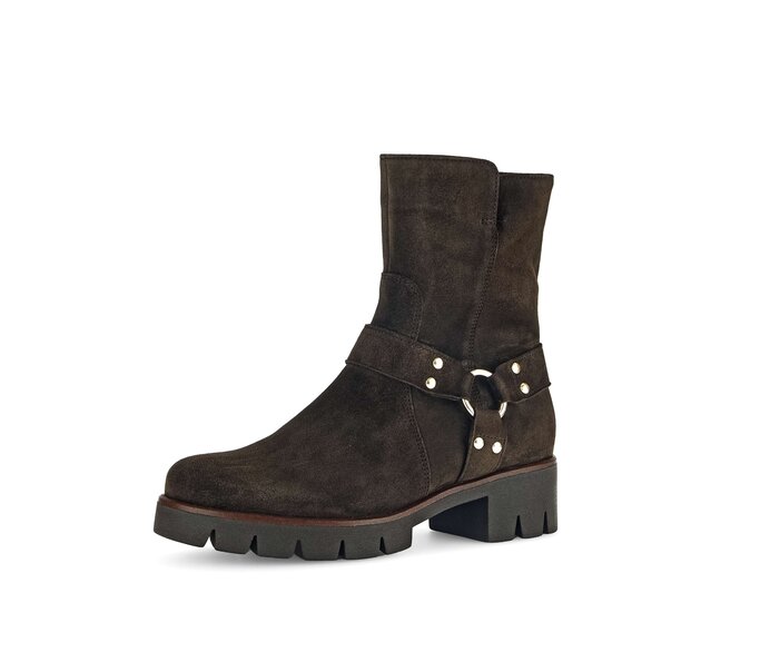 Gabor Biker Boots Braun - Rauleder
