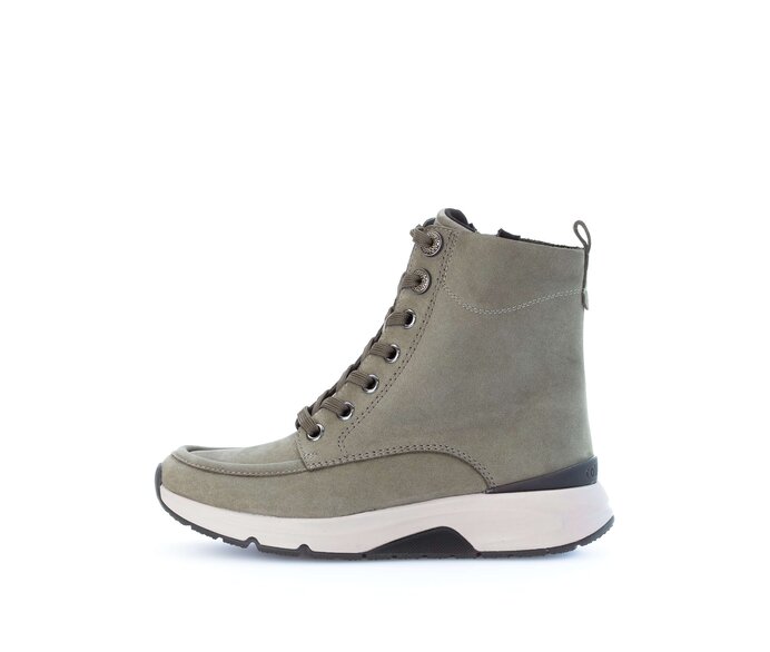 Gabor Sportliche Stiefelette Grün - Rauleder