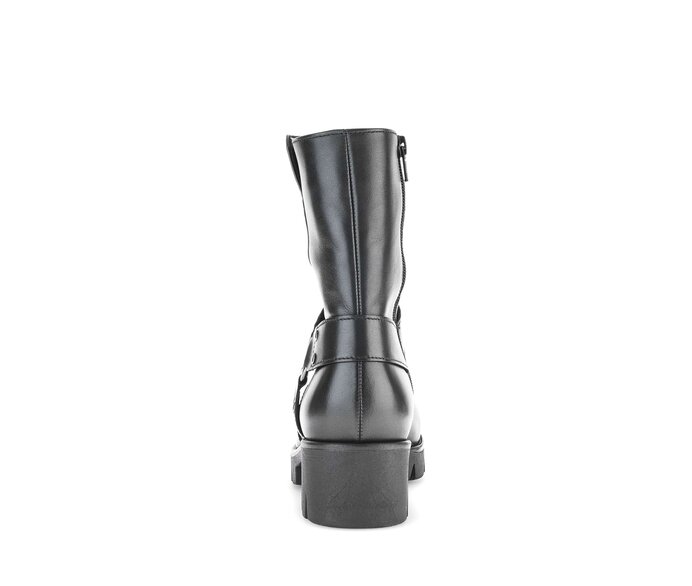 Gabor Biker Boots Schwarz - Glattleder