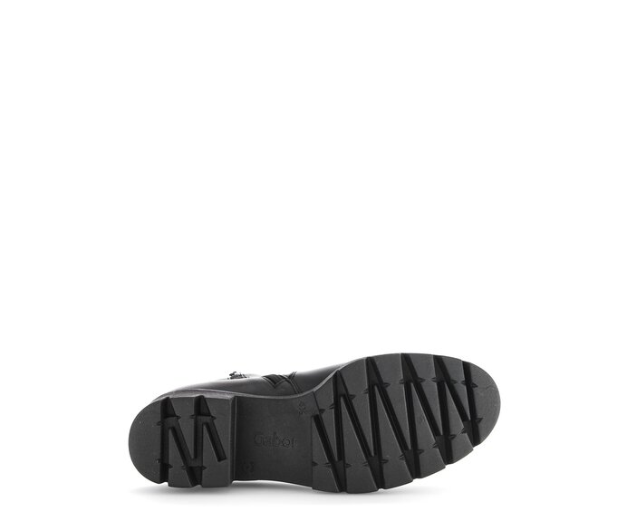 Gabor Biker Boots Schwarz - Glattleder