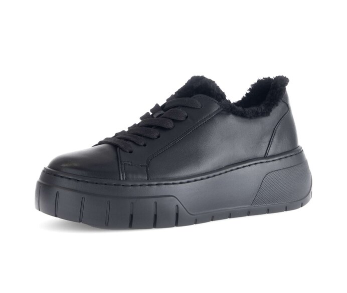 Gabor Sneaker Low Schwarz - Materialmix Leder/Lederimitat