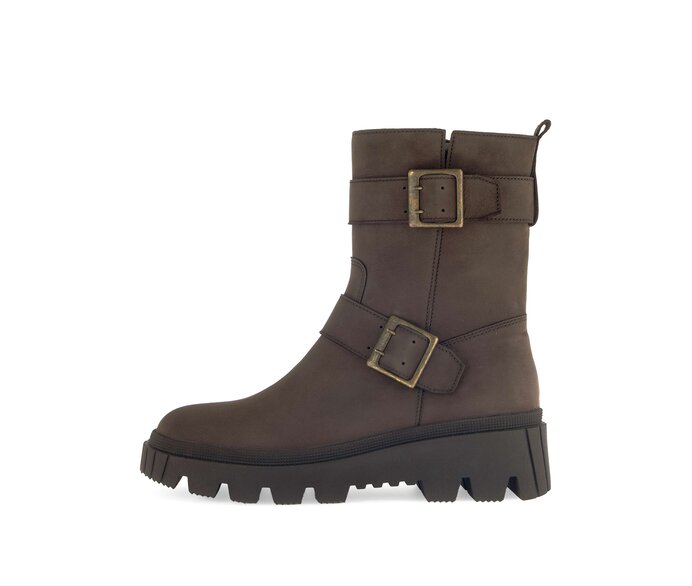 Gabor Biker Boots Braun - Rauleder