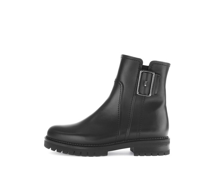 Gabor Sportliche Stiefelette Schwarz - Glattleder