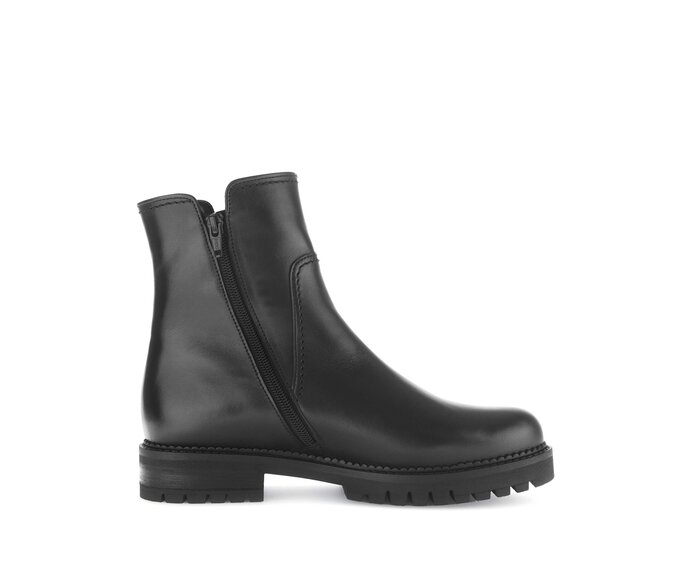 Gabor Sportliche Stiefelette Schwarz - Glattleder