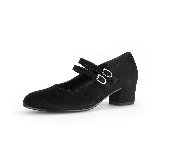 Gabor Spangenpumps Schwarz - Rauleder
