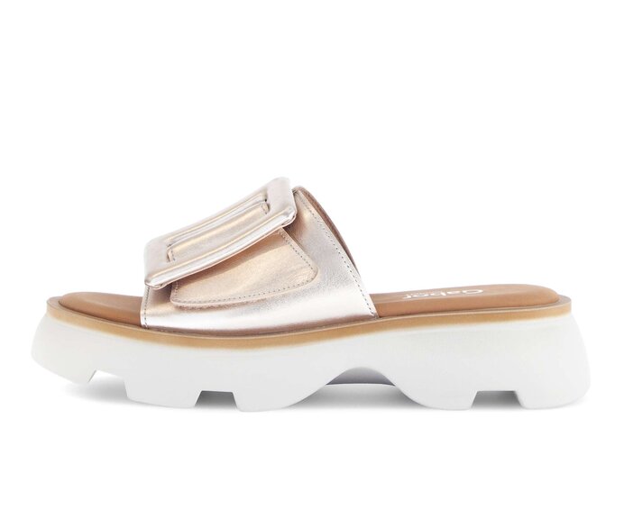 Gabor Pantolette Gold - Effektleder