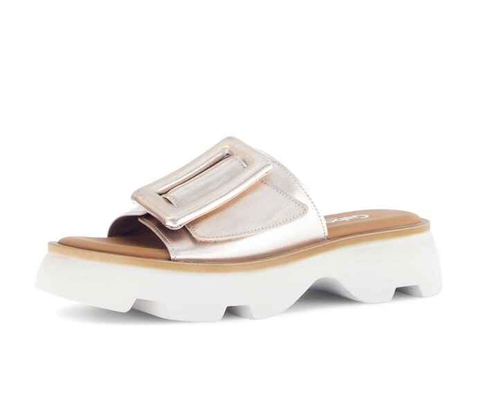 Gabor Pantolette Gold - Effektleder