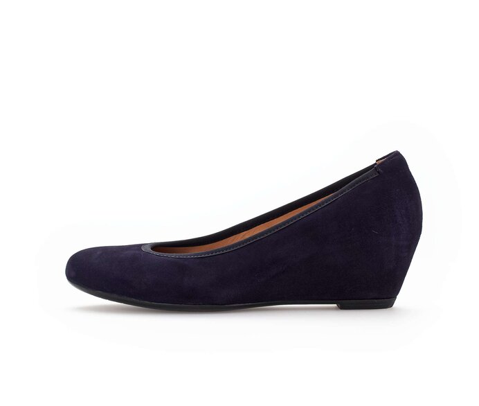 Gabor Keilpumps Blau - Rauleder