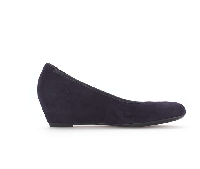 Gabor Keilpumps Blau - Rauleder