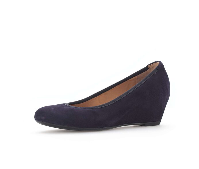 Gabor Keilpumps Blau - Rauleder