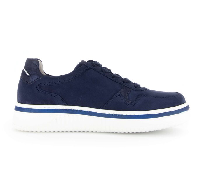 Gabor Sneaker Low Blau - Materialmix Leder