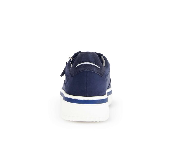 Gabor Sneaker Low Blau - Materialmix Leder