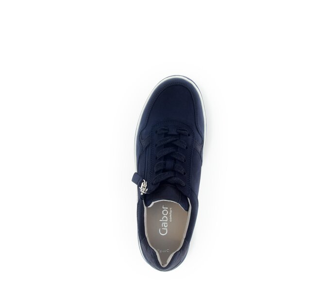 Gabor Sneaker Low Blau - Materialmix Leder