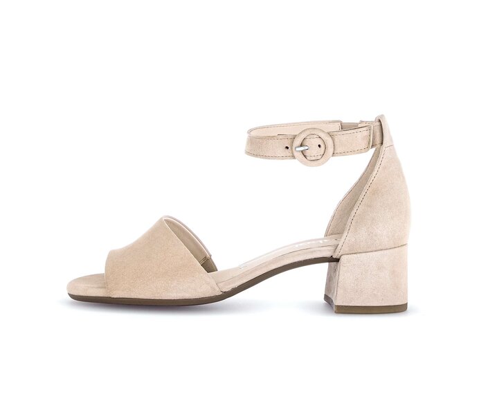 Gabor Riemchensandale Beige - Rauleder