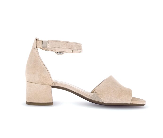 Gabor Riemchensandale Beige - Rauleder