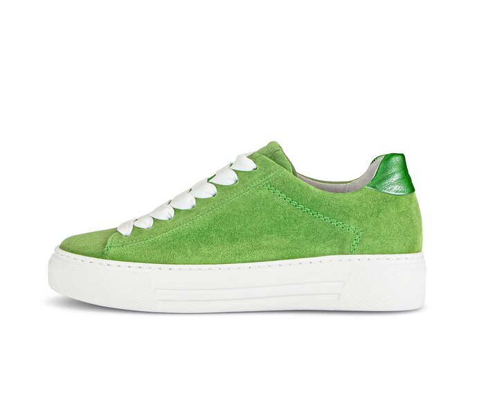 Gabor Sneaker Low Grün - Materialmix Leder/Lederimitat