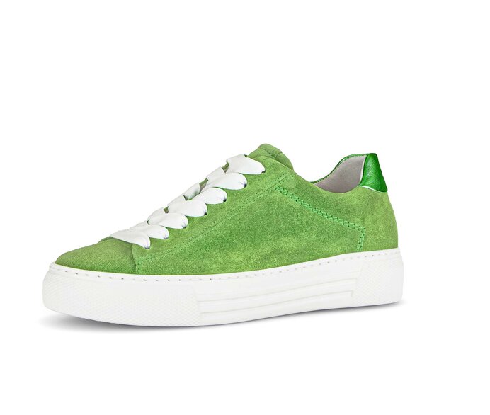 Gabor Sneaker Low Grün - Materialmix Leder/Lederimitat