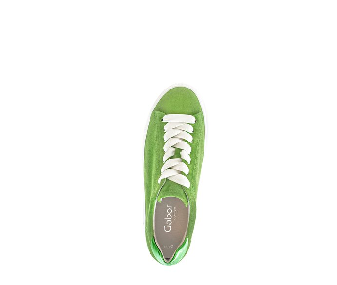 Gabor Sneaker Low Grün - Materialmix Leder/Lederimitat