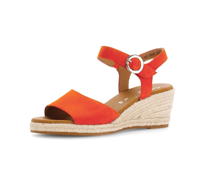 Gabor Keilsandalette Orange - Rauleder