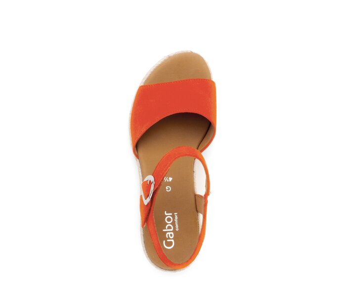 Gabor Keilsandalette Orange - Rauleder