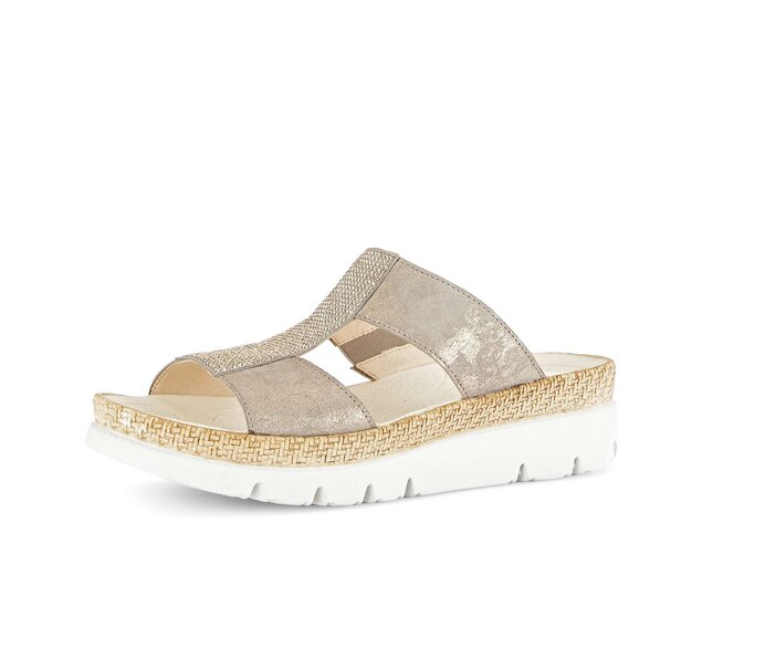 Gabor Pantolette Beige - Rauleder