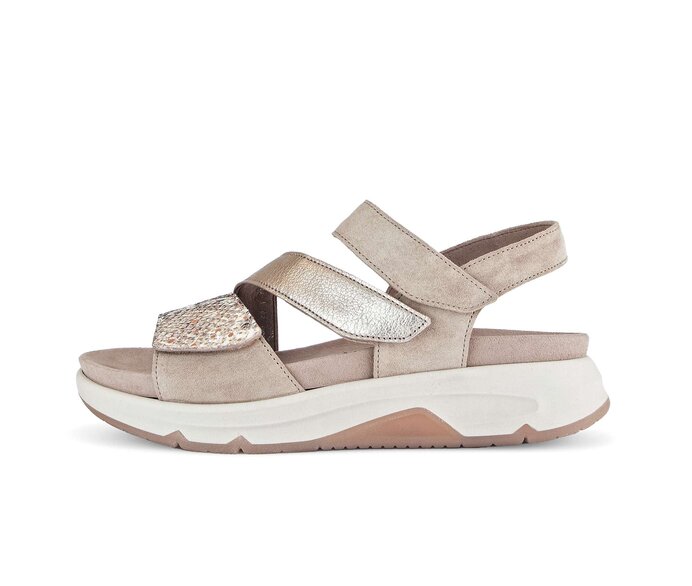Gabor Trekkingsandale Gold - Materialmix Leder