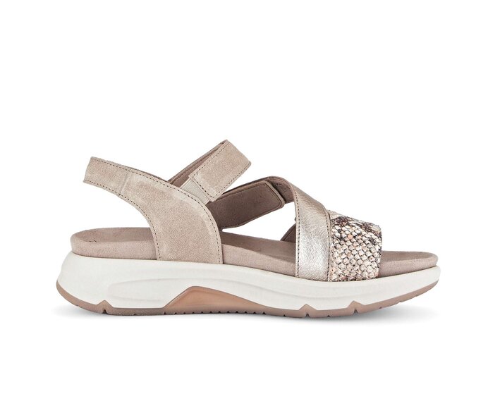 Gabor Trekkingsandale Gold - Materialmix Leder