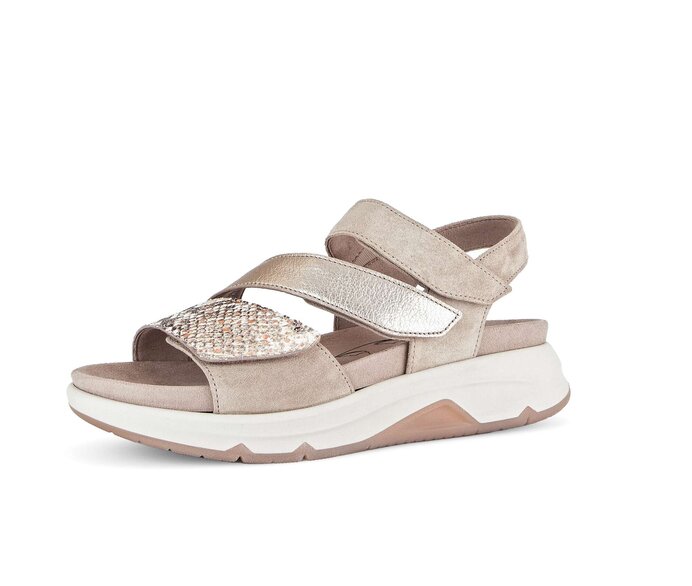 Gabor Trekkingsandale Gold - Materialmix Leder