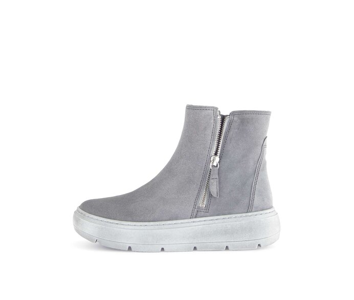 Gabor Sportliche Stiefelette Grau - Rauleder