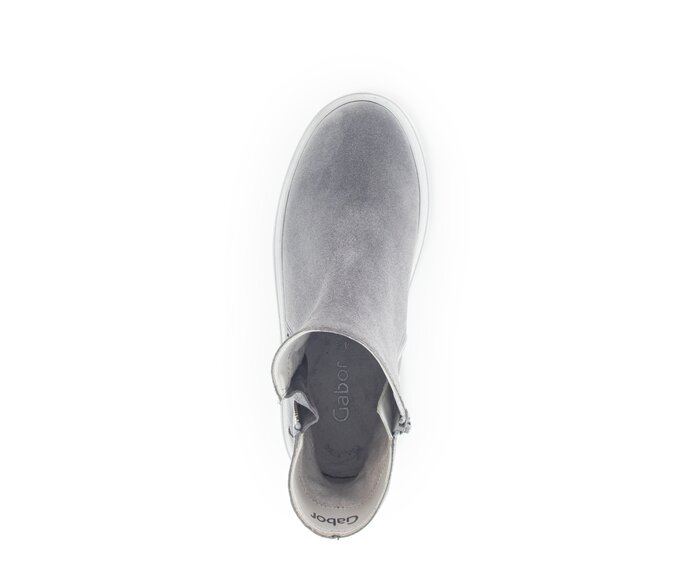 Gabor Sportliche Stiefelette Grau - Rauleder