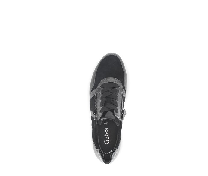 Gabor Sneaker Low Schwarz - Materialmix Leder