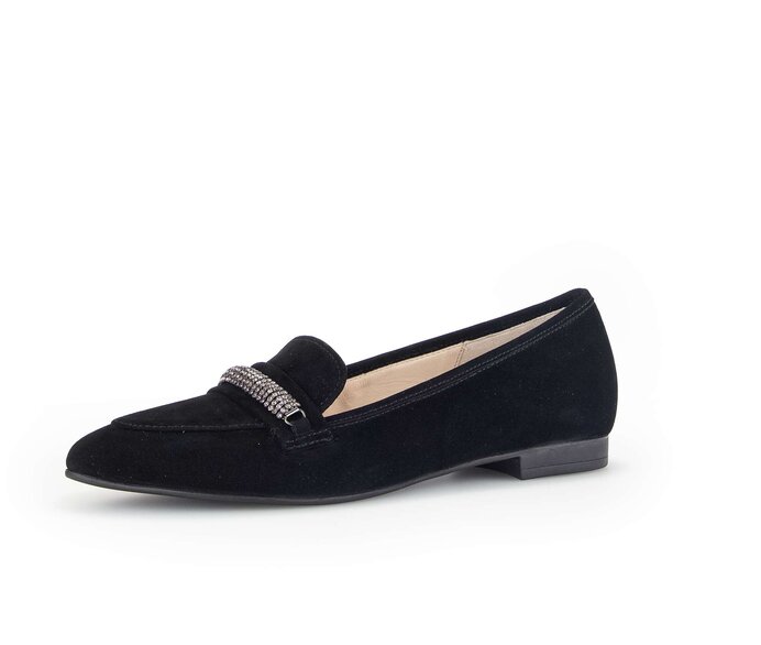 Gabor Eleganter Ballerina Schwarz - Rauleder