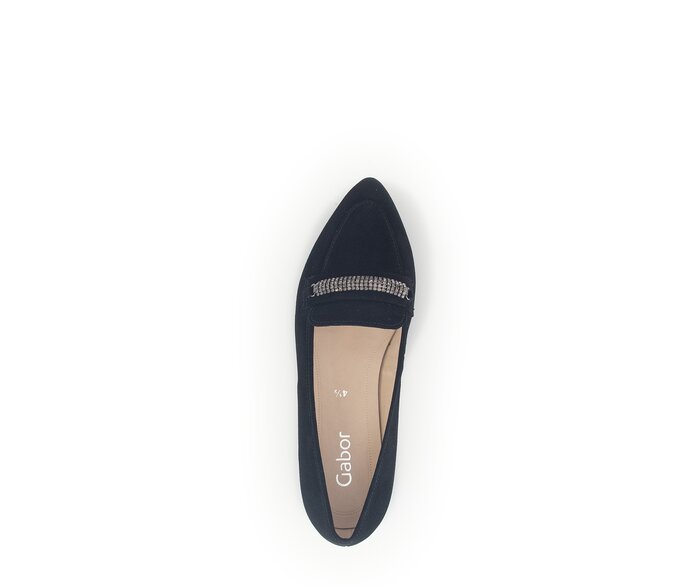 Gabor Eleganter Ballerina Schwarz - Rauleder