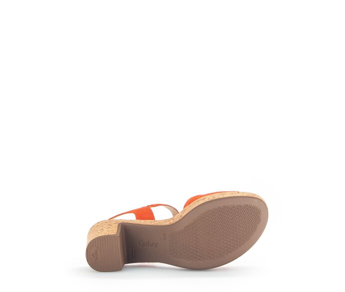Gabor Plateau Sandale Orange - Rauleder